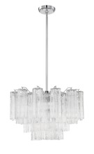 Crystorama ADD-308-CH-CL - Addis 22'' Polished Chrome Chandelier