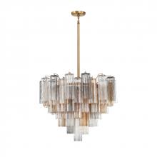 Crystorama ADD-312-AG-AU - Addis 26.75'' Aged Brass Chandelier