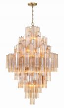 Crystorama ADD-319-AG-AM - Addis 31.5'' Aged Brass Chandelier