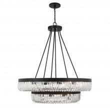 Crystorama ALI-B2026-CZ - Alister 42'' Charcoal Bronze Chandelier