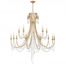 Crystorama ARC-1919-GA-CL-MWP - Arcadia 46.25'' Antique Gold Chandelier