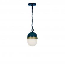 Crystorama CAP-8506-MK-TG - Brian Patrick Flynn Capsule 12.25'' Matte Black + Textured Gold Outdoor Pendant