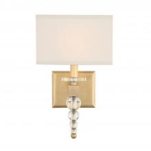 Crystorama CLO-8892-AG - Clover 9.5'' Aged Brass Sconce