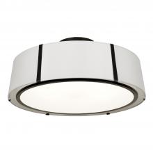 Crystorama FUL-907-BK_CEILING - Fulton 24'' Black Semi Flush Mount