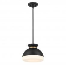 Crystorama GID-4005-MK-VG - Brian Patrick Flynn Gidget 10.25'' Matte Black + Vibrant Gold Pendant