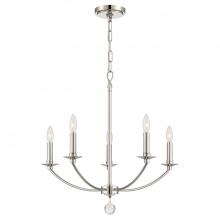 Crystorama MIL-8005-PN - Mila 23'' Polished Nickel Chandelier