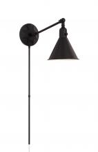 Crystorama MOR-8800-MK - Morgan 7'' Matte Black Task Sconce