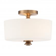 Crystorama TRA-A3302-VG - Travis 12.5'' Vibrant Gold Semi Flush Mount