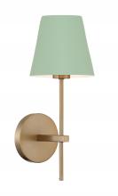 Crystorama XAV-B8321-VG-GR - Xavier 6'' Vibrant Gold + Green Sconce
