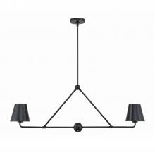 Crystorama XAV-B9302-MK - Xavier 42'' Matte Black Linear Chandelier