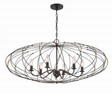 Crystorama ZUC-A9036-EB-GA - Zucca 38.25'' English Bronze + Antique Gold Chandelier