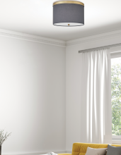 Dainolite FRD-122FH-AGB-GRY - 2LT Flush Mount, AGB w/ GRY Shade