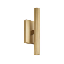 Capital Canada 659022AD - 4.5" W x 12" H Integrated LED Dual Sconce in Aged Brass with Fluted Texture