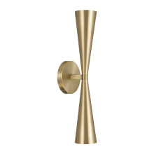 Capital Canada 659621MA - 5" W x 19.25" H 2-Light Modern Tapered Dual Sconce in Matte Brass