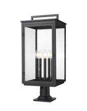 Z-Lite 5019PHXLR-533PM-BK - 5 Light Outdoor Pier Mounted Fixture