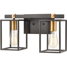 Gerrie Lighting Studio Items 46631/2 - Cloe 2 Light 16 inch Matte Black with Brushed Brass Vanity Light Wall Light