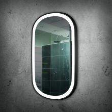 Paris Mirrors CHICO3260CCT-BLK - Chic Black Framed Oval Mirror (Frontlit)
