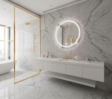 Paris Mirrors HARMR44446000 - Harmony Round Mirror (Frontlit,Polished Edge,Inset LEDs)