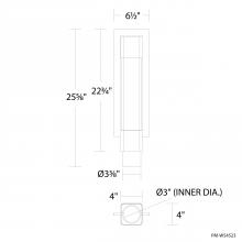 Modern Forms Canada PM-W54523-BZ - Mist Outdoor Post Light