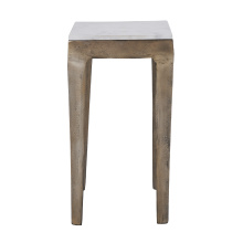 Renwil TA469 - Abby Indoor Cast Aluminum Side Table, Antique Brass