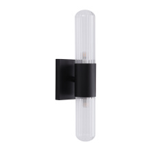 Renwil WS135 - Cyla 15.75" Ribbed Clear 2-Light Wall Sconce