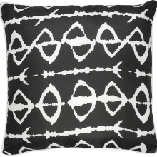 Renwil PWFLO1007 - Midland 22 x 22 Outdoor Pillow, Slate Grey/ White
