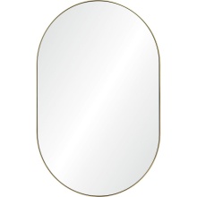 Renwil MT2526 - Beckah 40" Tall Oval Wall Mirror, Yellow