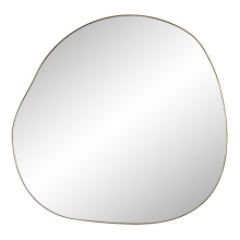 Renwil MT2605 - Peony 45" Tall Irregular Round Mirror, Burnished Brass