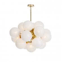 Regina Andrew 16-1474NB-SRL - Regina Andrew Shine Chandelier (Natural Brass with Swirl Glass)
