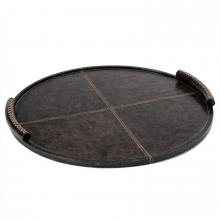 Regina Andrew 20-1657BLK - Regina Andrew Forte Leather Tray Round Large (Black)