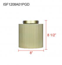 Canarm ISF1208A01PGD - Scarlett 1 Light Semi Flush
