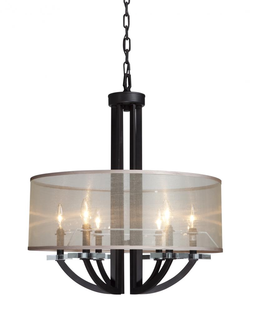 oil rubbed bronze drum shade chandelier