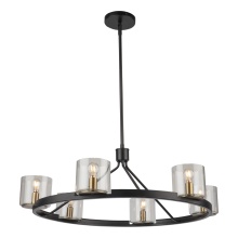 Artcraft AC11826BB - Salinas Collection 6-Light Chandelier, Black and Brass