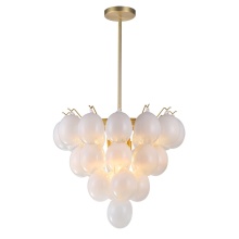 Artcraft AC11992LU - Globo Collection 5-Light Chandelier Iridescent and Brass