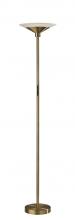 AFJ - Adesso 5121-21 - Solar LED Torchiere- Antique Brass