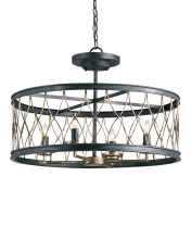 Currey 9902 - Crisscross Black Semi-Flush Mount