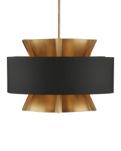 Currey 9000-0970 - Oxenwood Brass & Black Chandelier