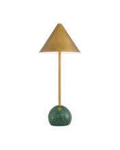 Currey 6700-0009 - Journey Green & Brass Cordless Table Lamp