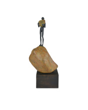 Currey 1200-0910 - Man on Rock Medium Bronze